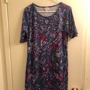 💜Floral and bird printed Julia dress, LuLaRoe, XL
